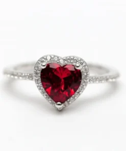 خاتم البنادورة فص أحمر – Pandora ring red heart
