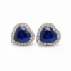 حلق بنادورا قلب أزرق- Pandora earring blue heart
