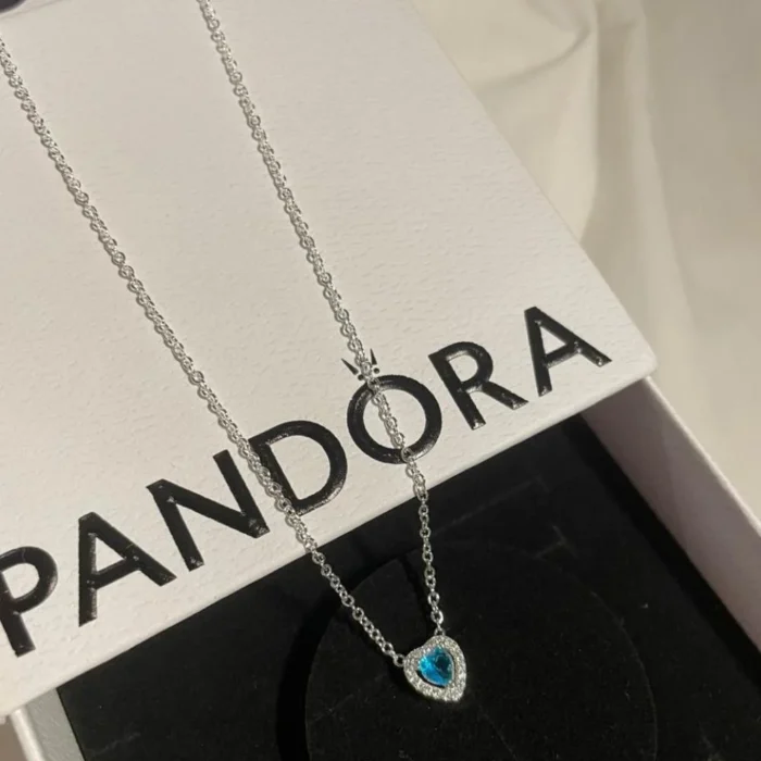 سلسله بنادورا قلب بيبي بلو – Pandora necklace heart - الصورة 2