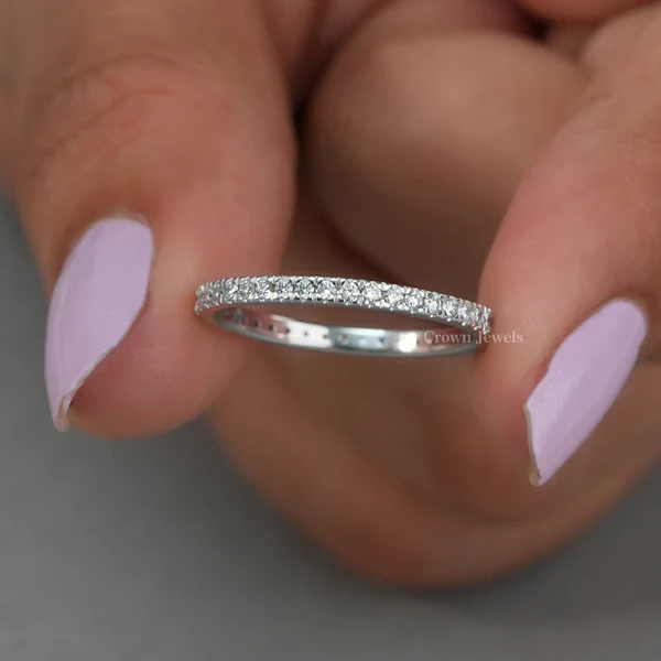 خاتم خطوبة حجر أبيض – Ladies Diamond Wedding Band